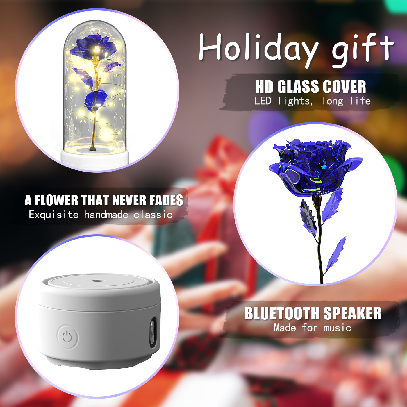 EternalGlow™ Immortal Rose Bluetooth Lamp